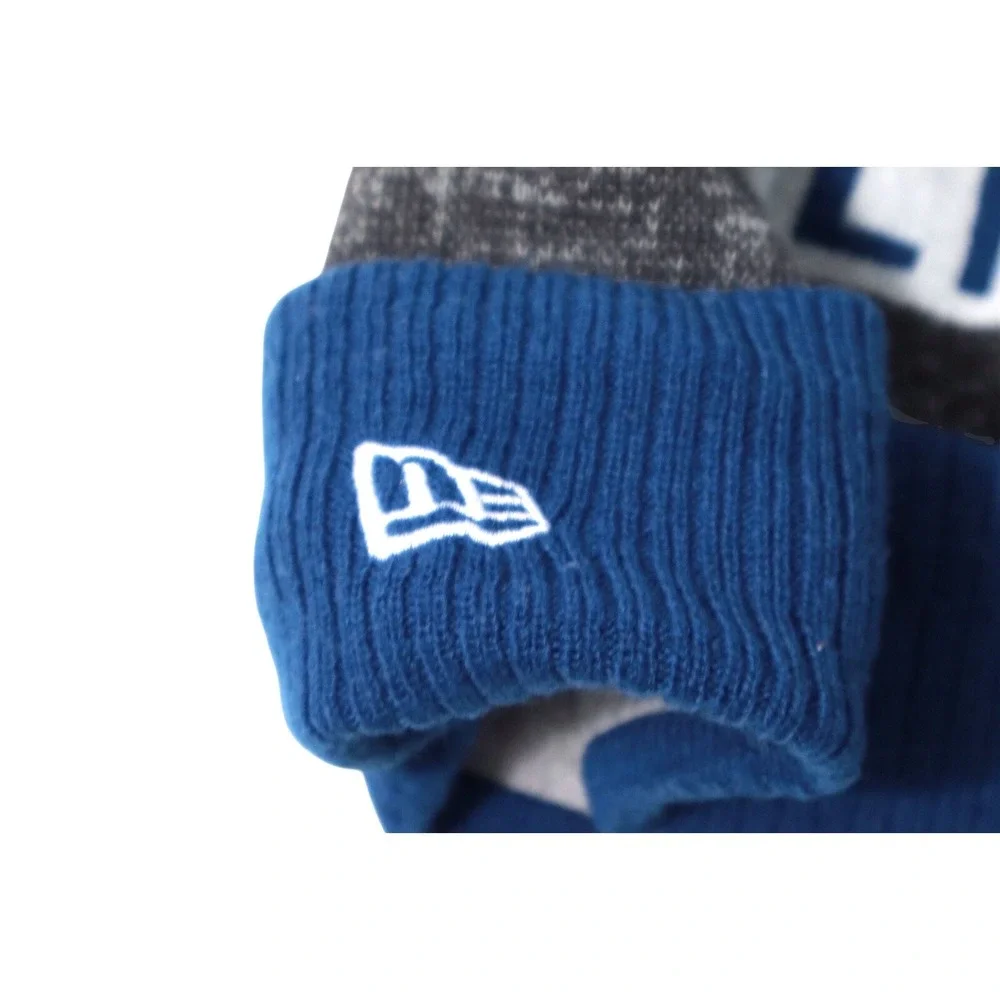 Indianapolis Colts Winter Youth Beanie NFL Extra Warm Blue‎ Wool Blend Pom
